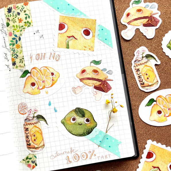 Washi Sticker Set 'Lemonette'