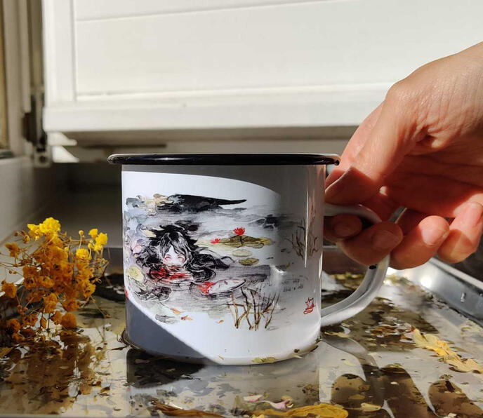 Emaille Mug 'siren' 300ml